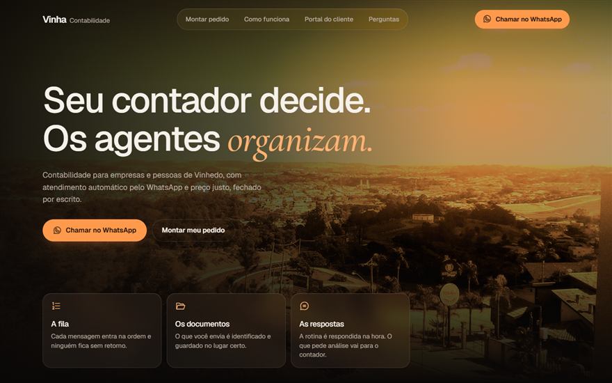 Modelo de site institucional para escritório de contabilidade