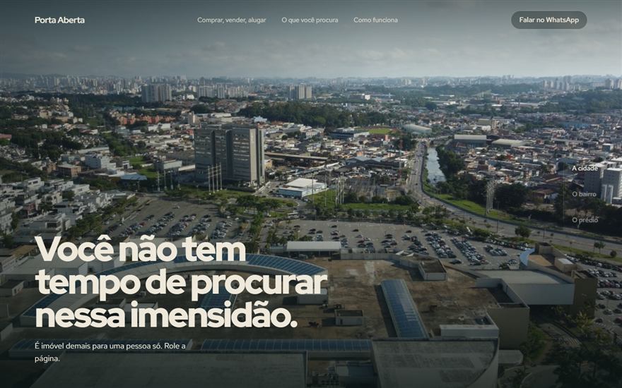 Modelo de site institucional para corretor de imóveis